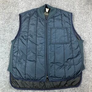 Vintage RefrigiWear Insulated Quilted Vest Navy Blue Mens XL Style 12 Workwear